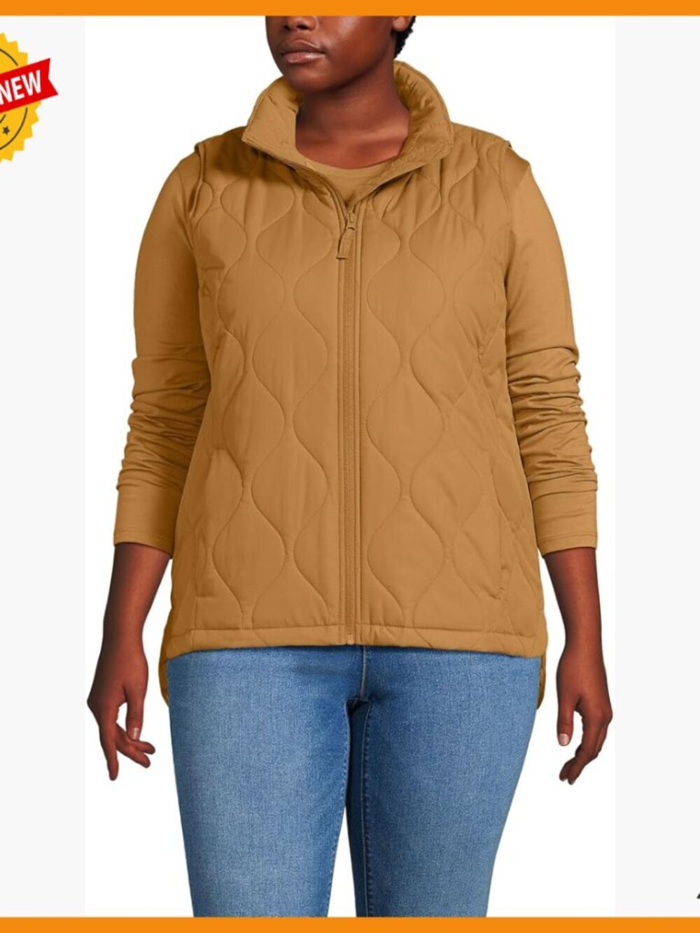 Quilted Puffer Vest Water Resistant Insulated Recycled Polyester